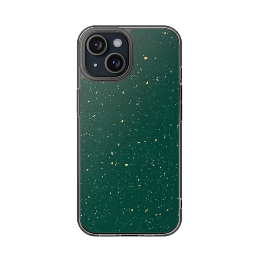Clear Cases Green with Glitter
