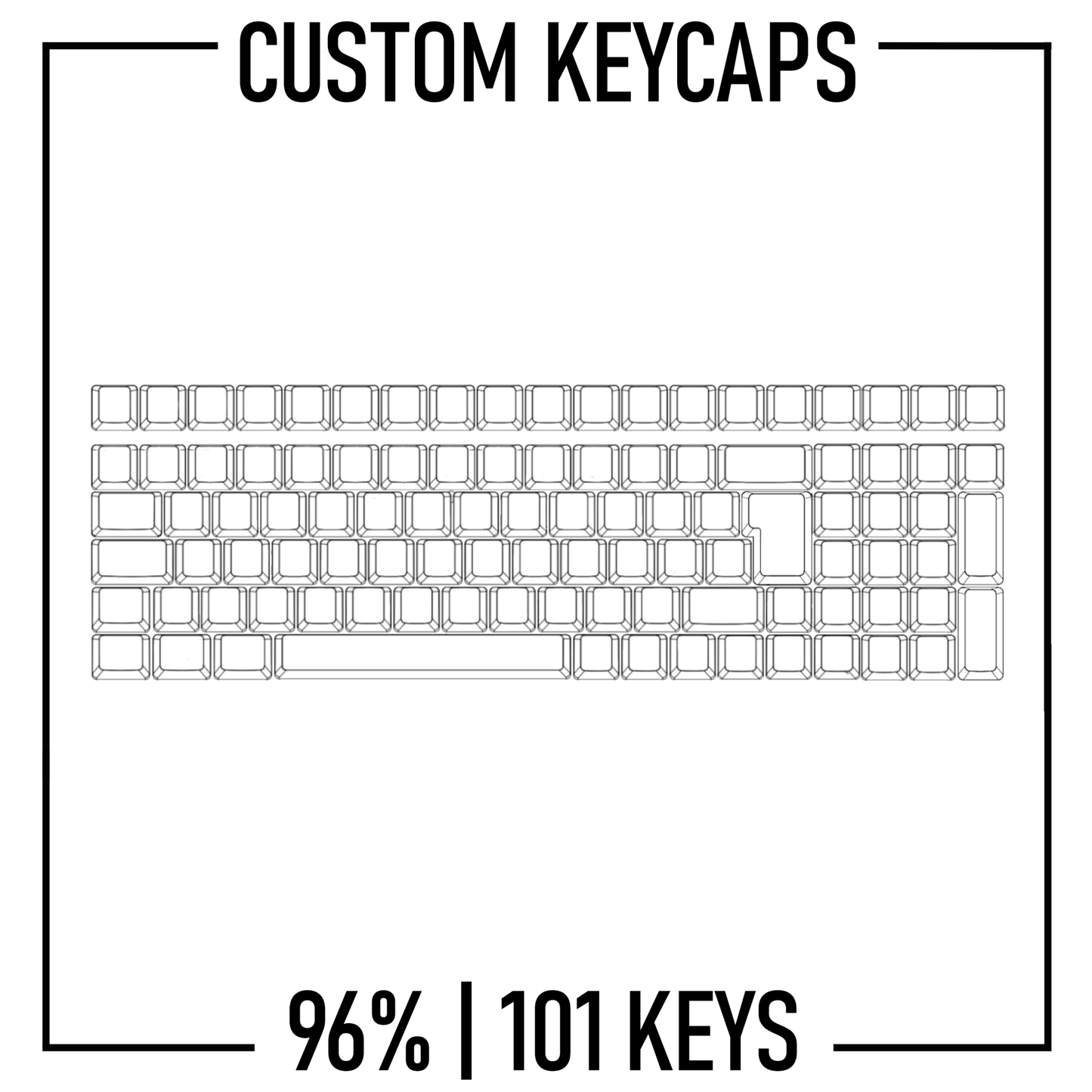 96% Custom Keycaps Set ( ISO | 101 Keys )