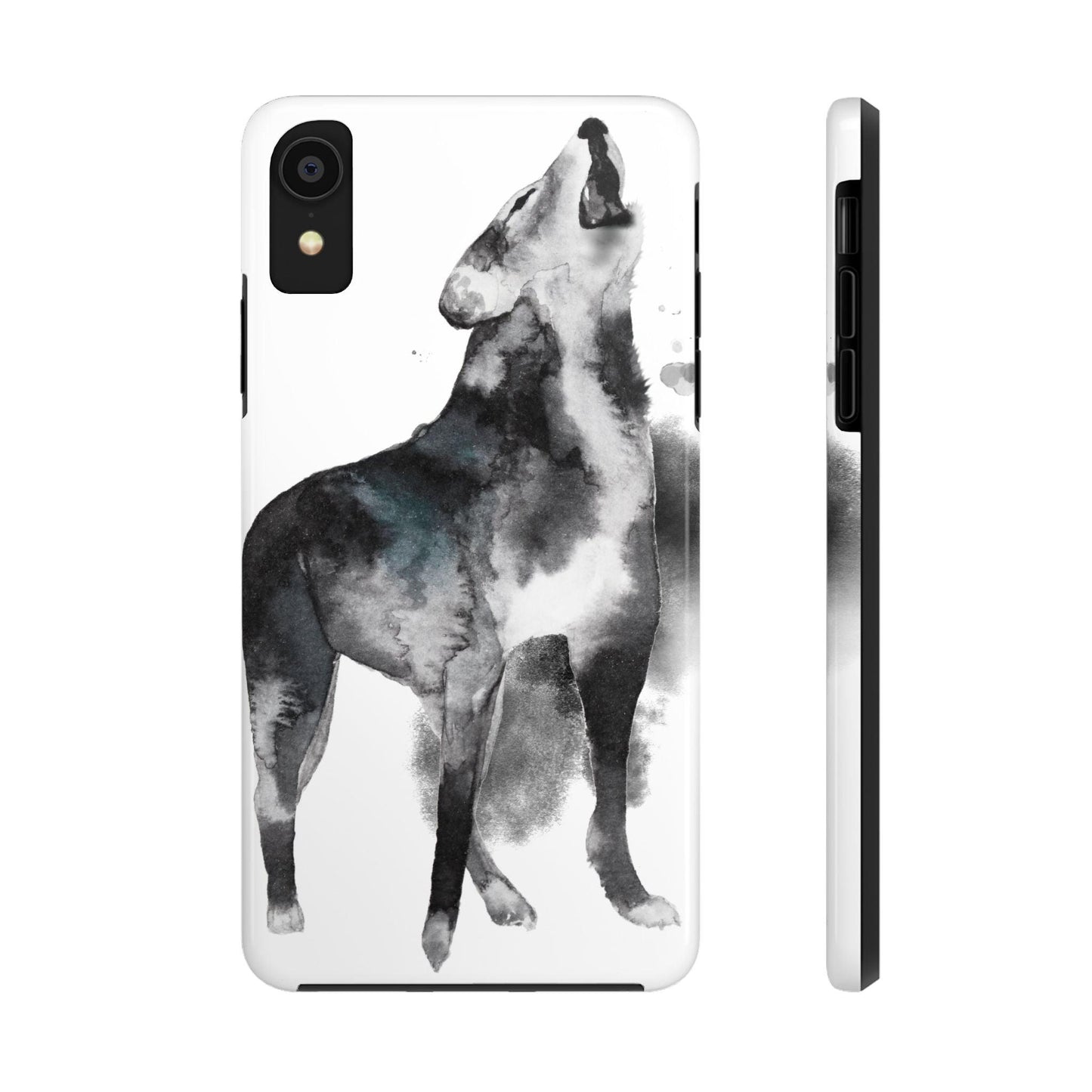 Black and White Dog Printed Tough Phone Cases