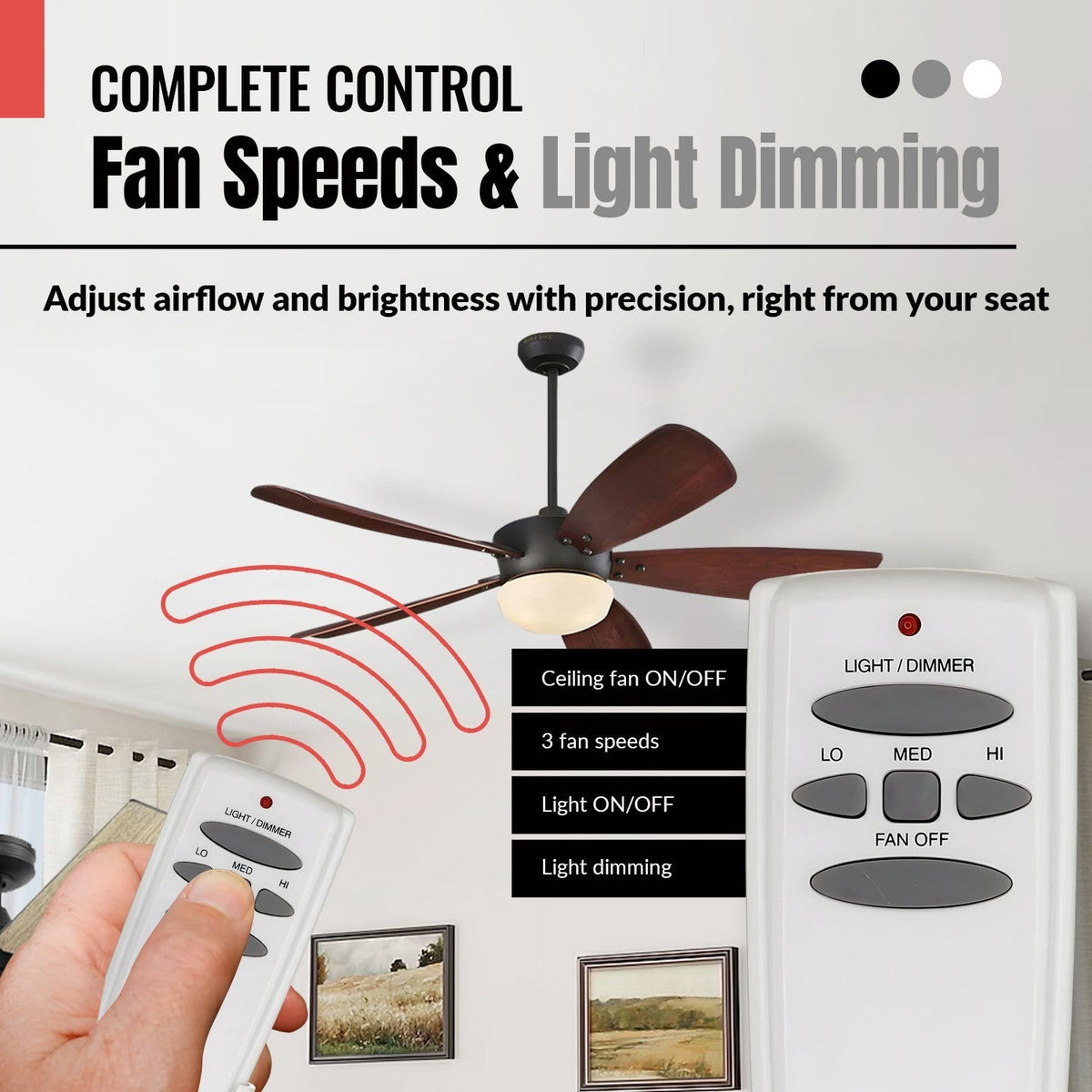 Harbor Breeze UC7086T CHQ7086T for Avion Ceiling Fan Remote Control