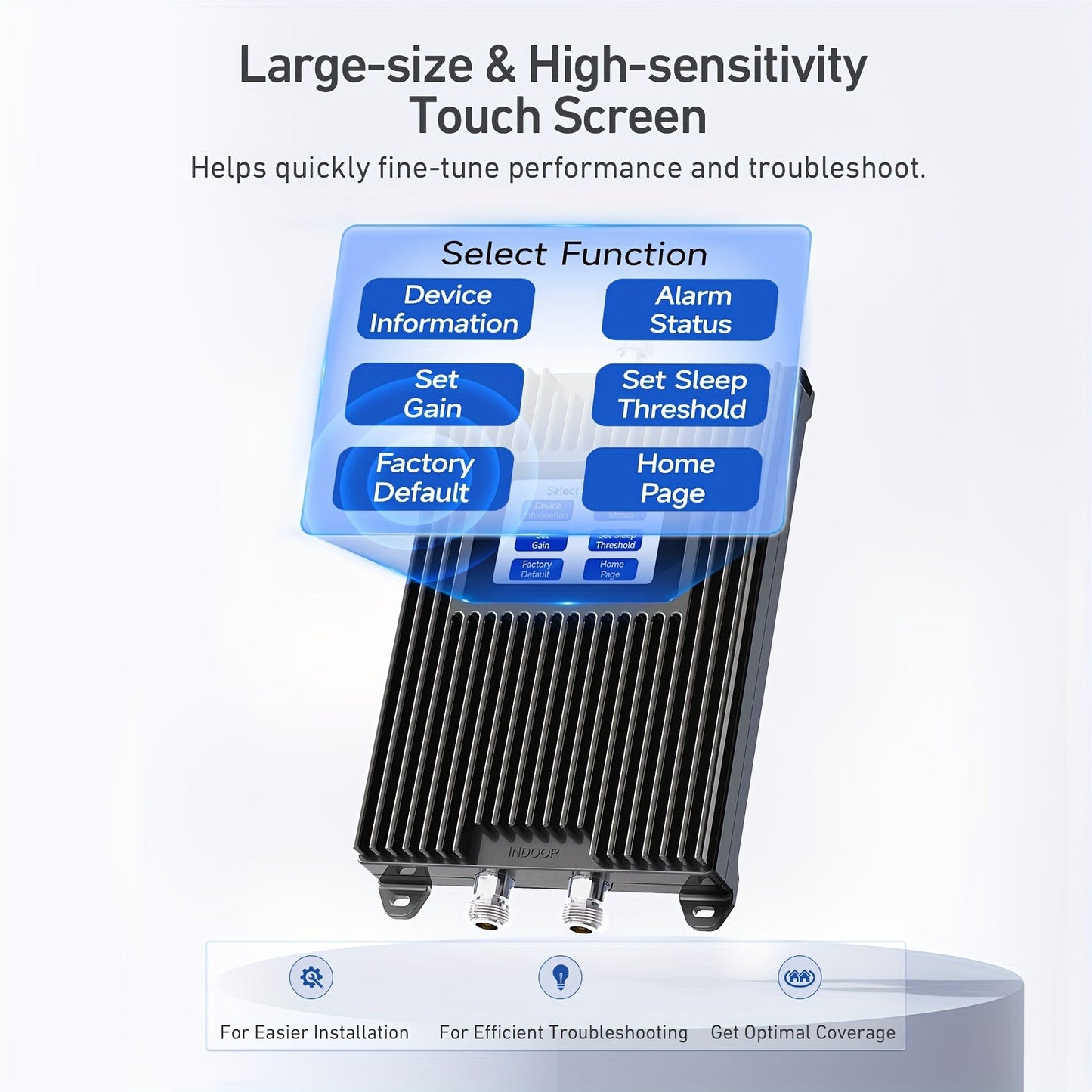 INVCALL Cell Phone Signal Booster For Large Office House With 2 Indoor Antennas, Cell Booster For 5G/4G LTE 3G, Up To 8, 000 Sq Ft, All U.S. Carriers, Band 2/4/5/12/13/17/25 FCC Approved