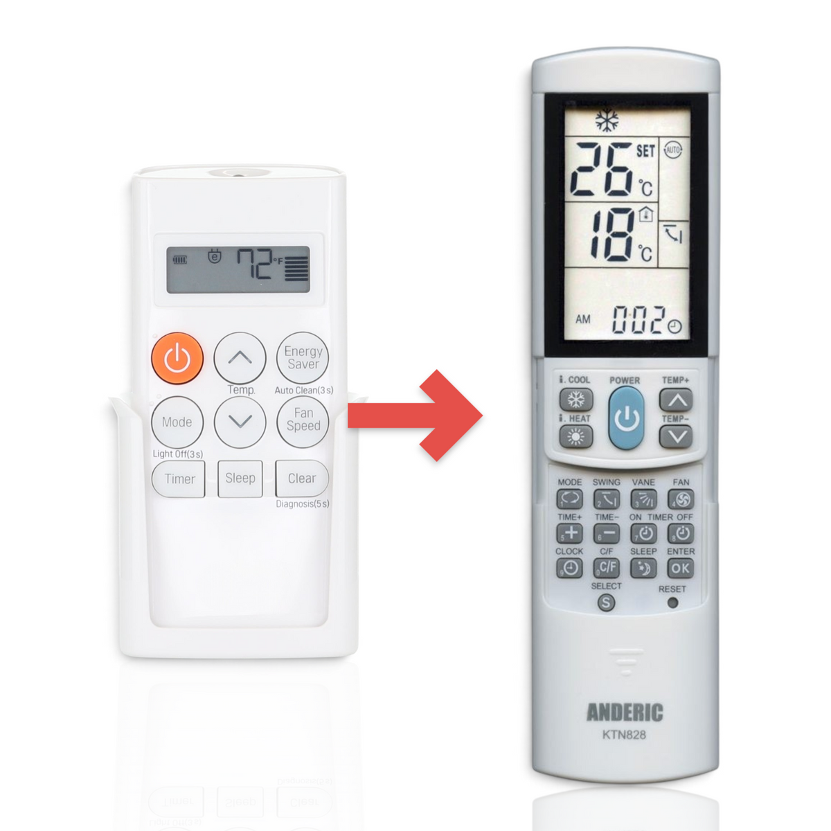 LG AKB73598016 Window Unit Air Conditioner Remote Control - AKB73598016