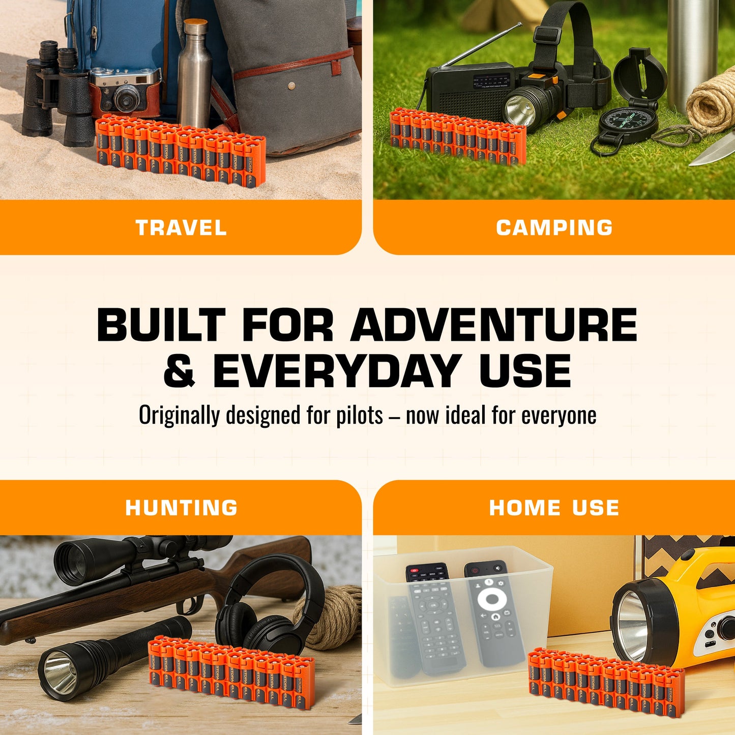 24 AA Pack Battery Caddy (Orange)