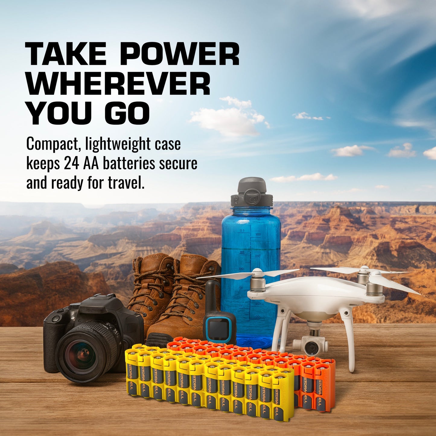 24 AA Pack Battery Caddy (Orange)