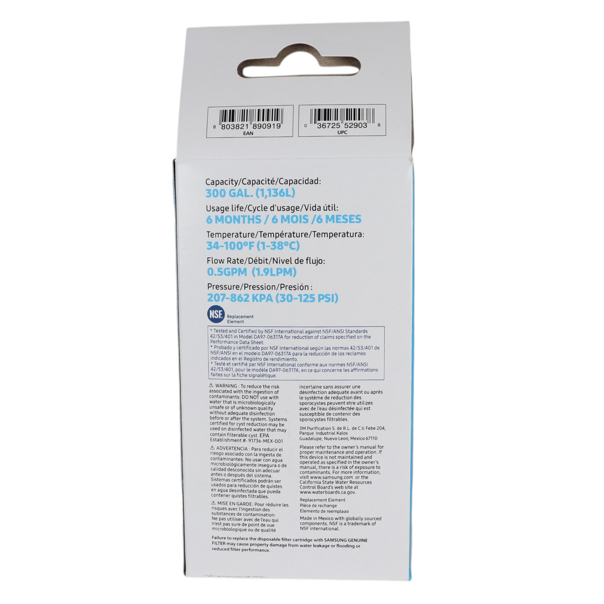 Samsung HAFIN2/EXP Genuine Replacement Refrigerator Water Filter - DA29-00003G (new version)