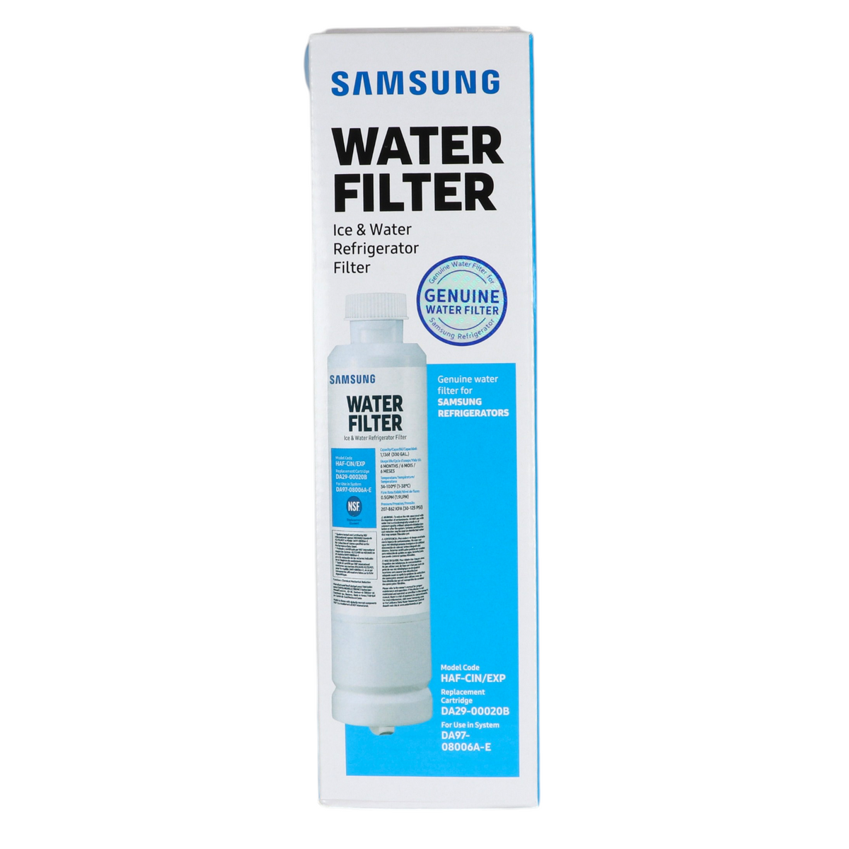 SAMSUNG HAFCIN/EXP Replacement Refrigerator Water Filter DA29-00020B - DA97-08006A-E