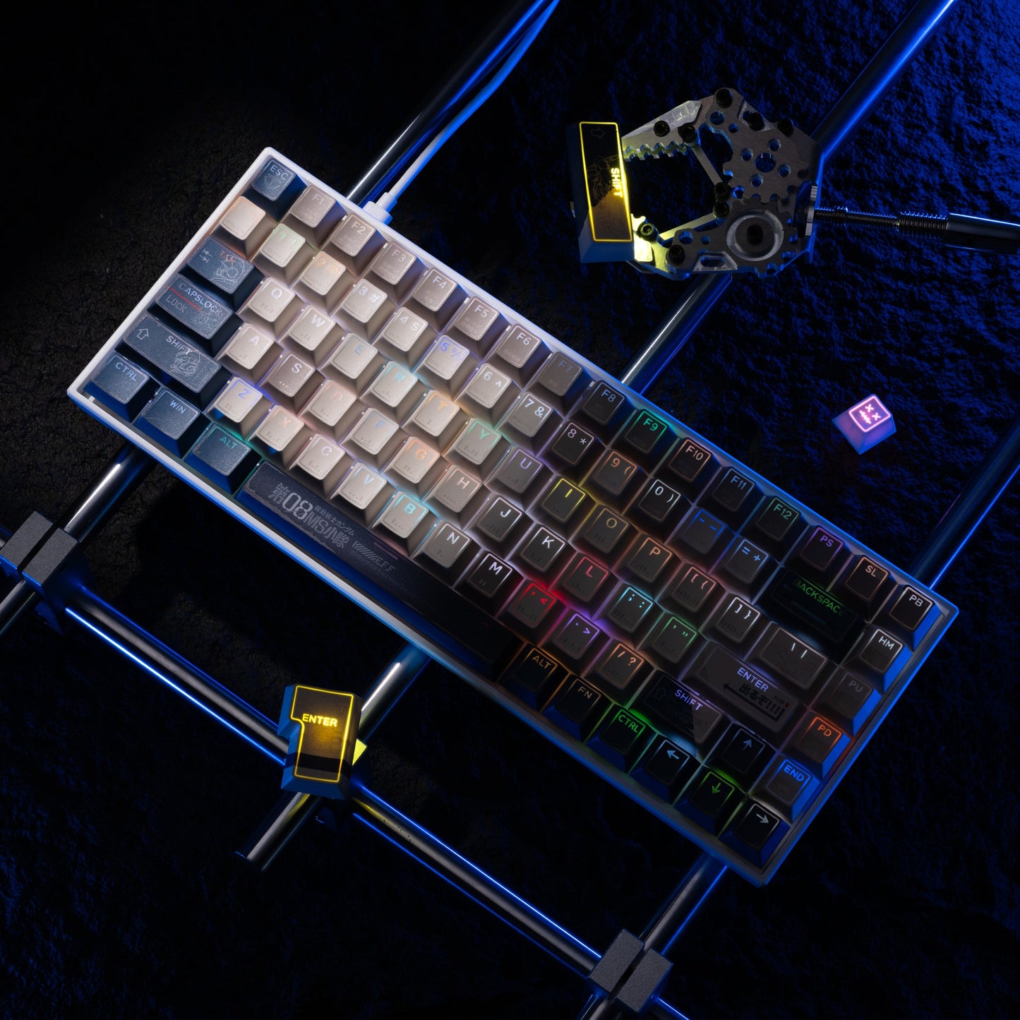 XVX PRISM Shine-Through Double-Shot Cherry Profile PBT Keycap Set 142-key
