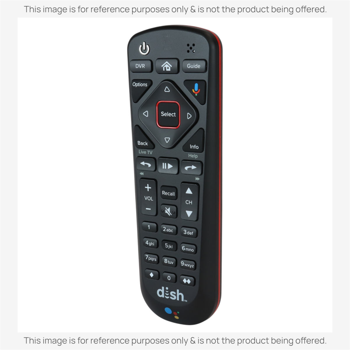 Dish-Network 54.3 UHF 2G for Hopper with Google Assistant Satellite Remote Control - 219243