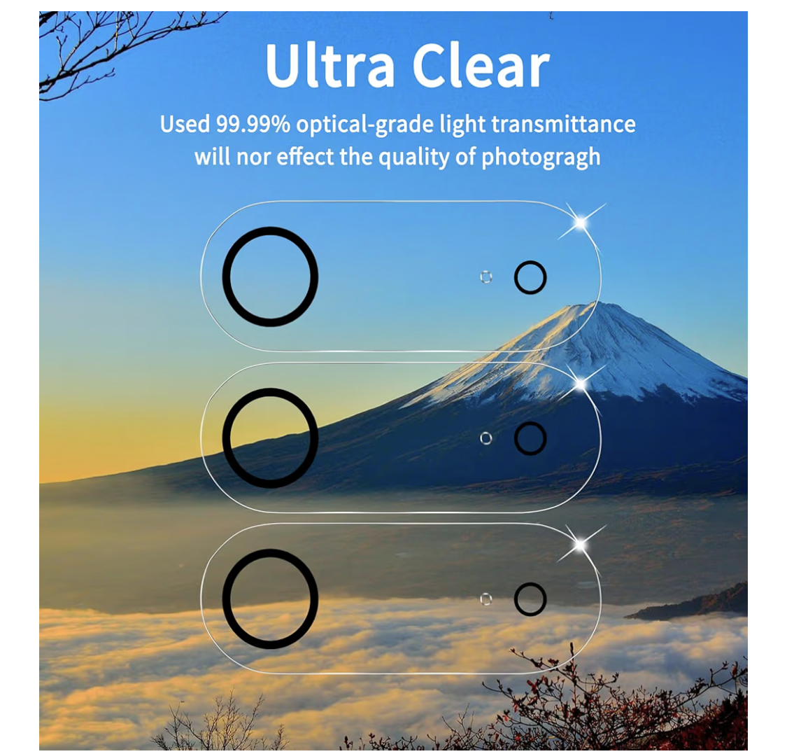 3-Pack Camera Lens Protector for iPhone Air – 9H Tempered Glass