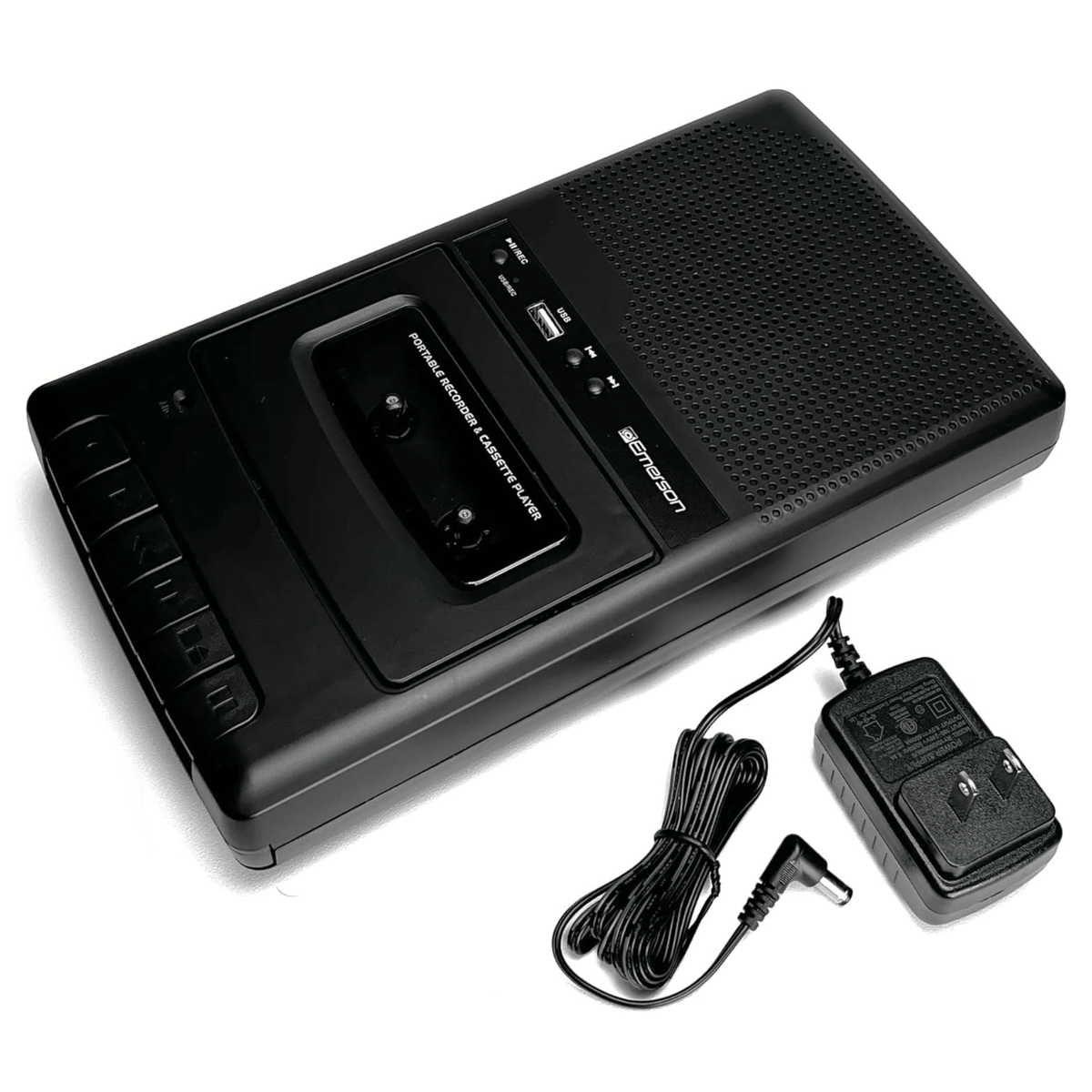 Emerson Portable Cassette Player and Recorder w Digital Conversion and Mic Input
