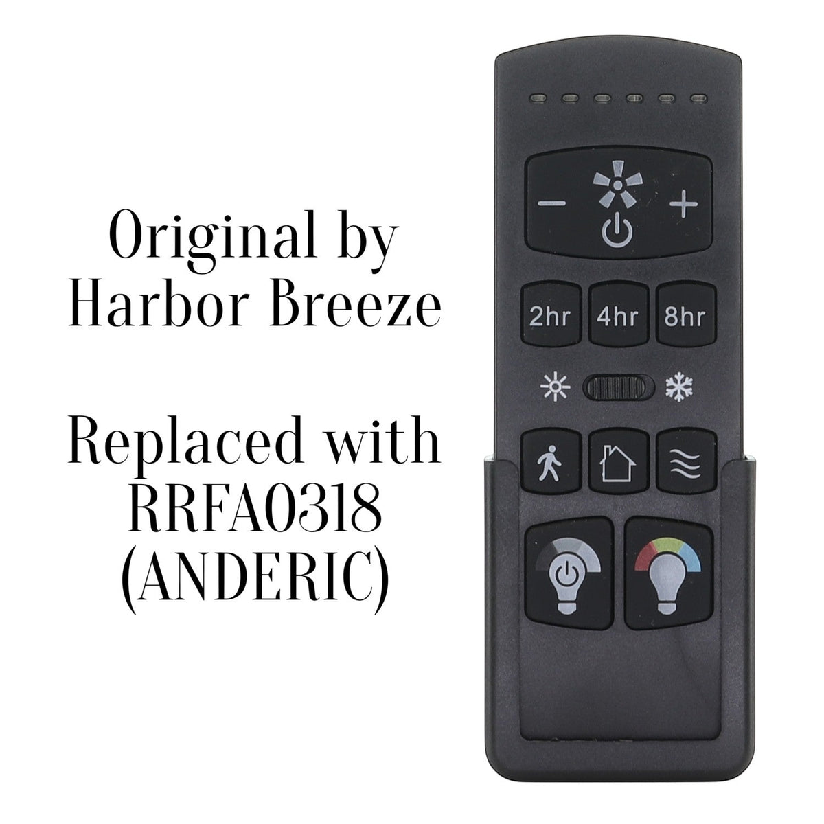 Anderic RRFA0318 Ceiling Fan Remote Control for Harbor Breeze FA0198 | Arbormere 60-in  | Queensdale 60-in | Outermark 60-in - A25-FA0198A