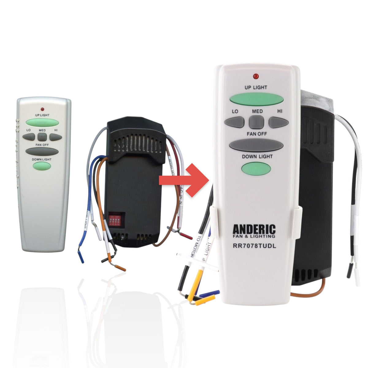 Hampton Bay UC7078T (UP & DOWN LIGHT) & FAN28R Ceiling Fan Remote Control Kit - FAN28RUDLKIT