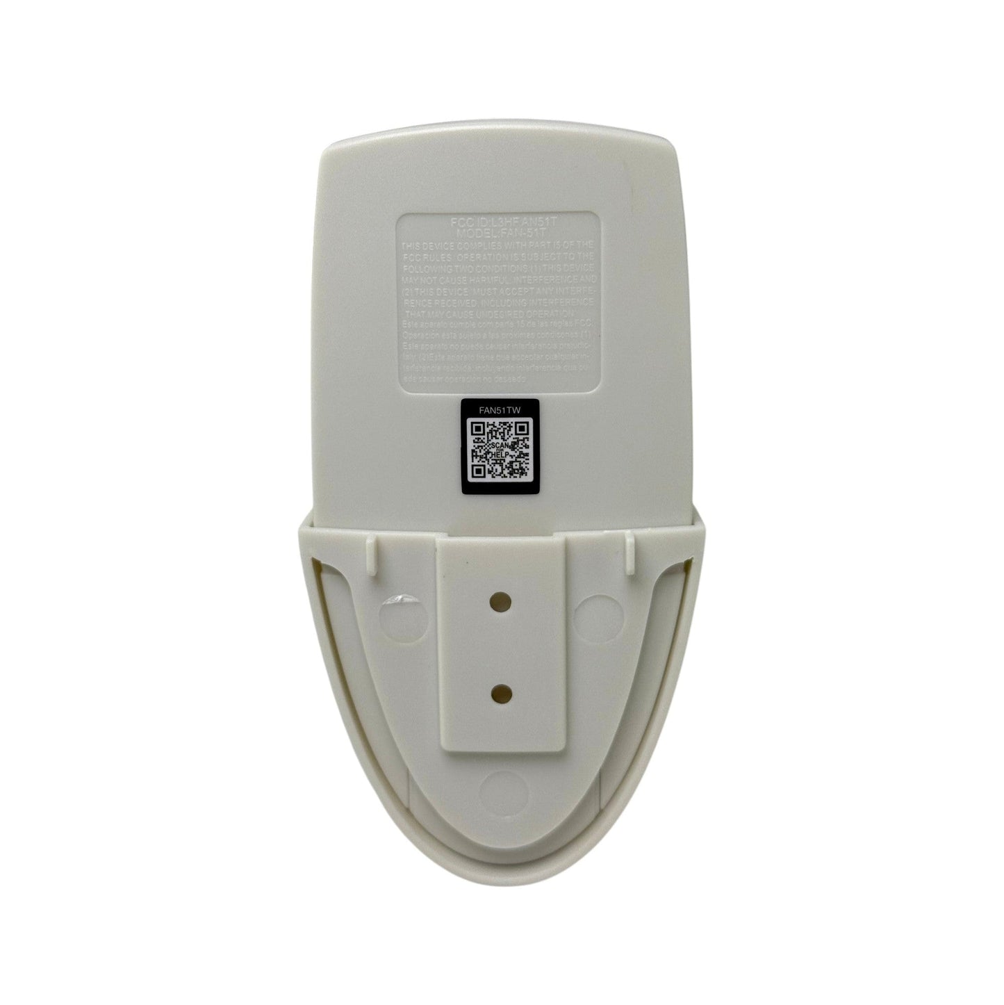 Anderic FAN51TW Replacement Ceiling Fan Remote Control for Hampton Bay and others - FAN-51T - White