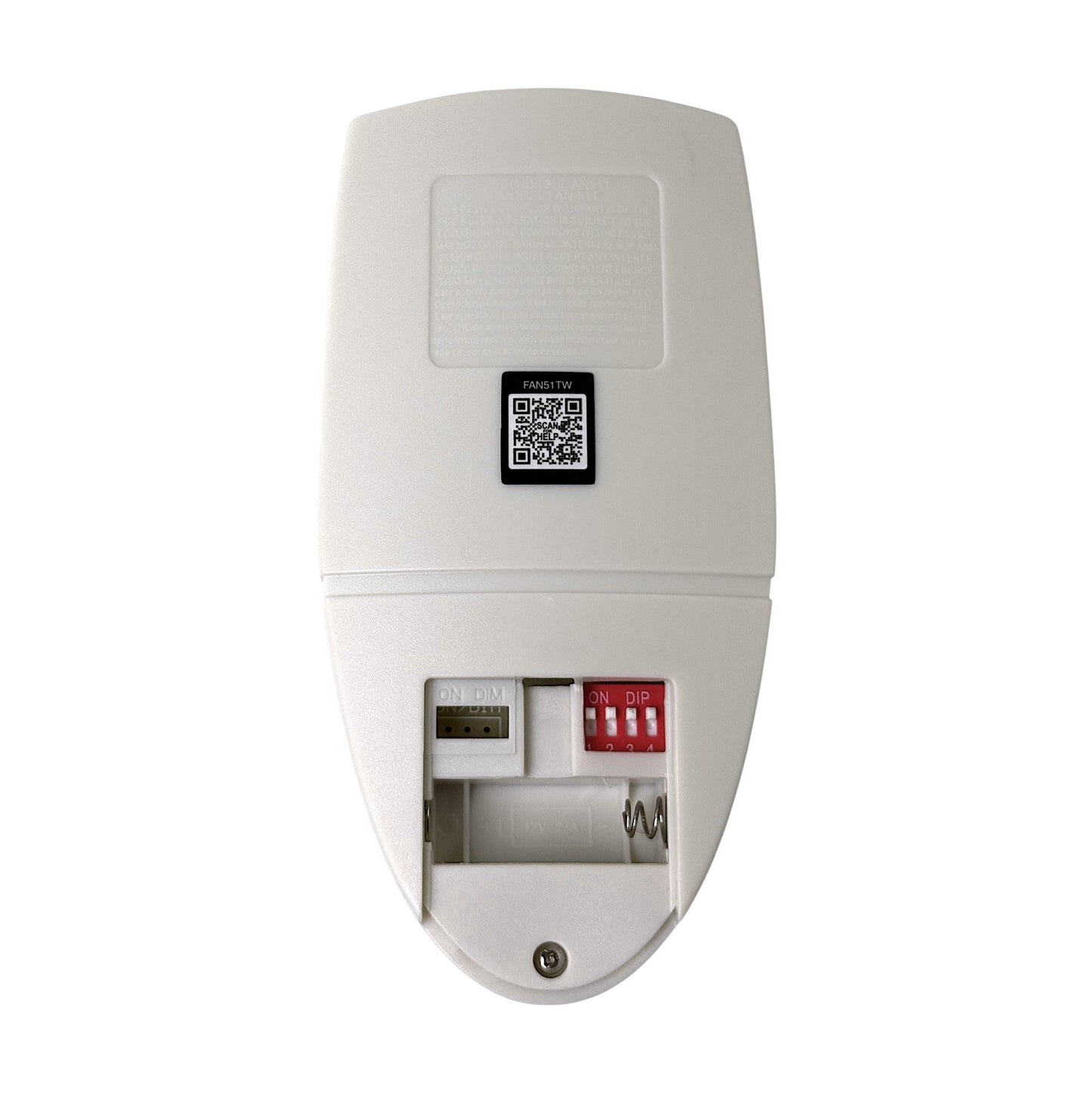 Anderic FAN51TW Replacement Ceiling Fan Remote Control for Hampton Bay and others - FAN-51T - White