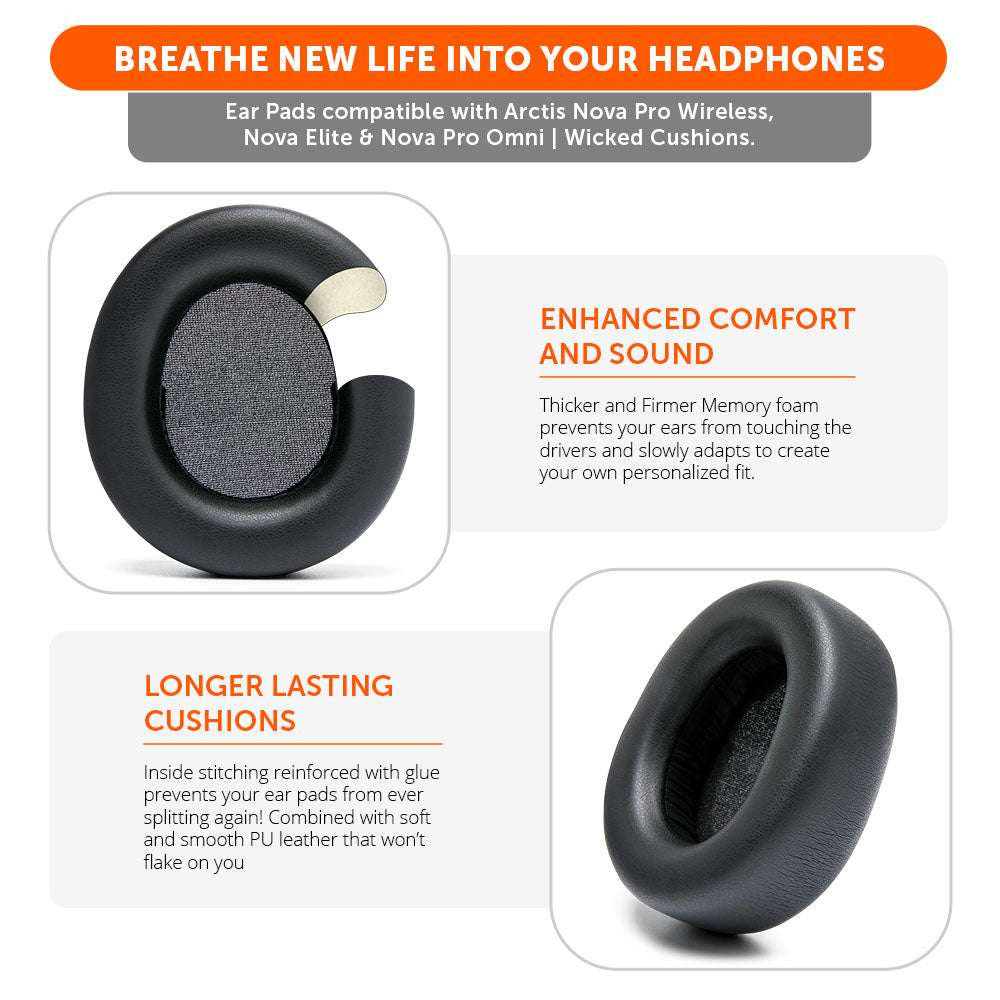 Arctis Nova Pro Wireless & Nova Elite Earpads - WC PadZ Nova Pro Wireless