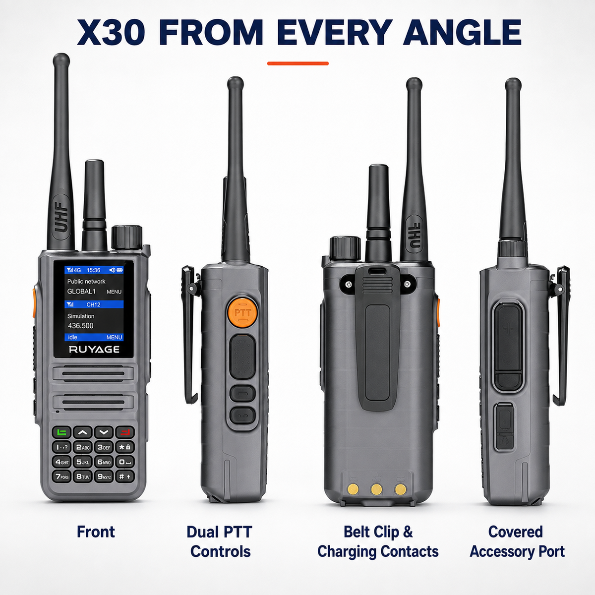 Ruyage Radio Nationwide PTT Dual-Mode Walkie-Talkie(X30)