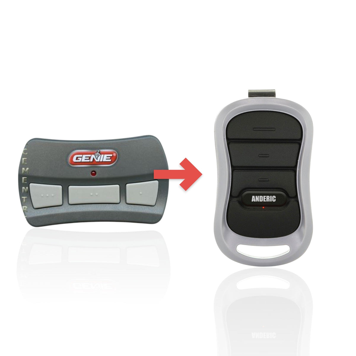 Genie GITR-3 3-Button ACSCTG 390 MHz Intellicode Garage Door Opener Remote Control