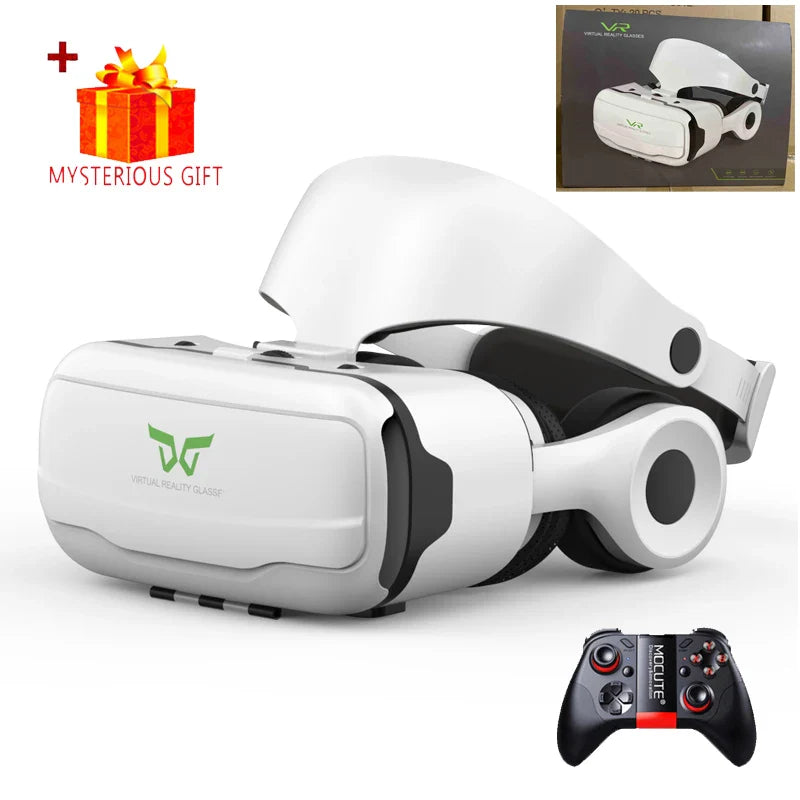 VR Glasses Virtual Reality 3D Headset Helmet For Android iPhone Smartphone Mobile Phone With Controller Game Wirth Real Goggles