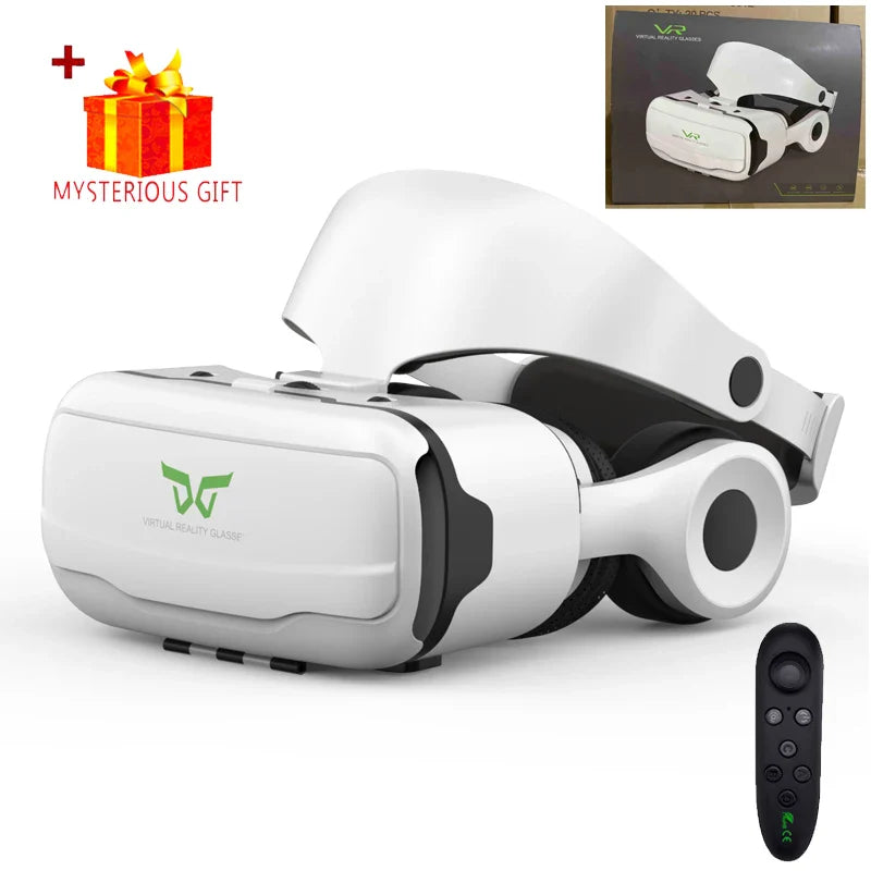VR Glasses Virtual Reality 3D Headset Helmet For Android iPhone Smartphone Mobile Phone With Controller Game Wirth Real Goggles