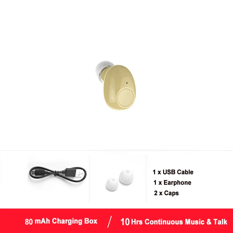 NVAHVA Mini Bluetooth Earphone 10 Hrs Working, Bluetooth Headset Wireless Earbud Earphone Hands-free For Phones Car TV PCSport