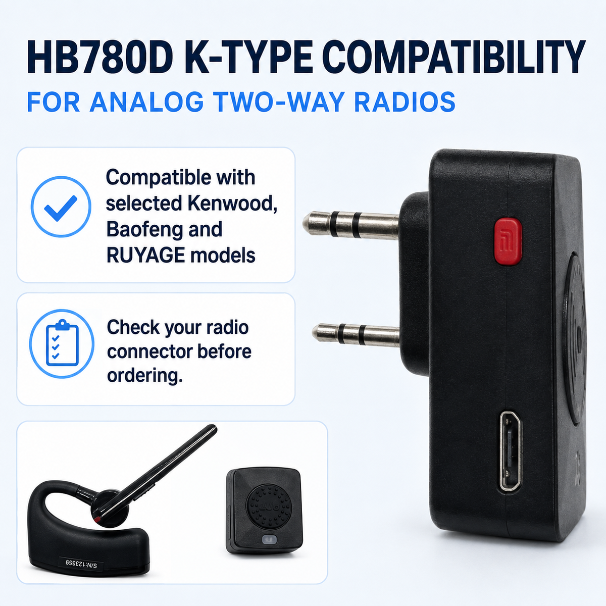 Ruyage Radio Bluetooth Headset(HB780D)