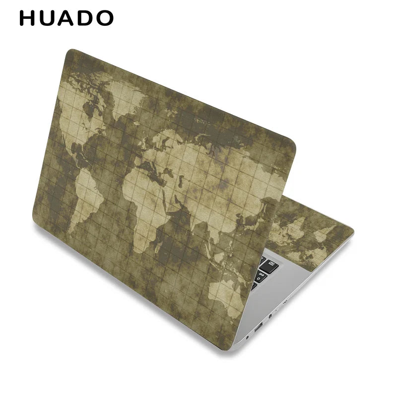 World Map Laptop Sticker 17" Vinyl Notebook Skin 15.6" 15" Decal 12"14" Computer Sticker Cover for Macbook/Asus/HP/Lenovo