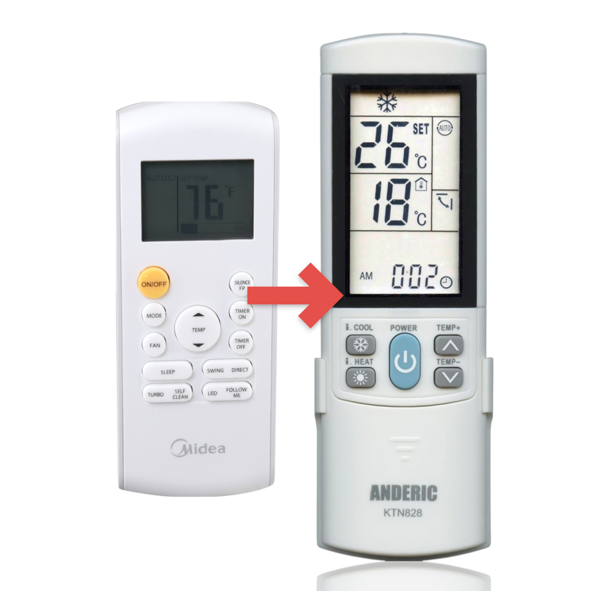 Midea 17317000A06740 Air Conditioner Remote Control