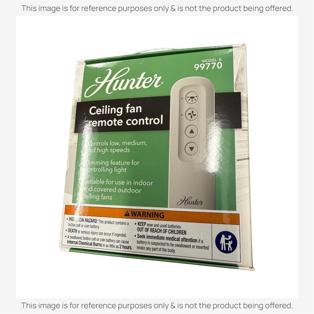 Hunter 99770 3 Speed Universal Ceiling Fan Remote Control Kit