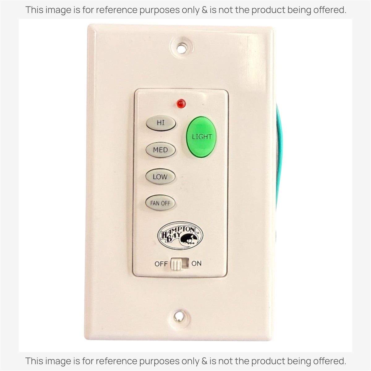 Hampton Bay Universal 3-Speed Wall Plate Remote control Ceiling fan Kit | UC9050H Remote | UC7067RYAI Receiver - 1000408143