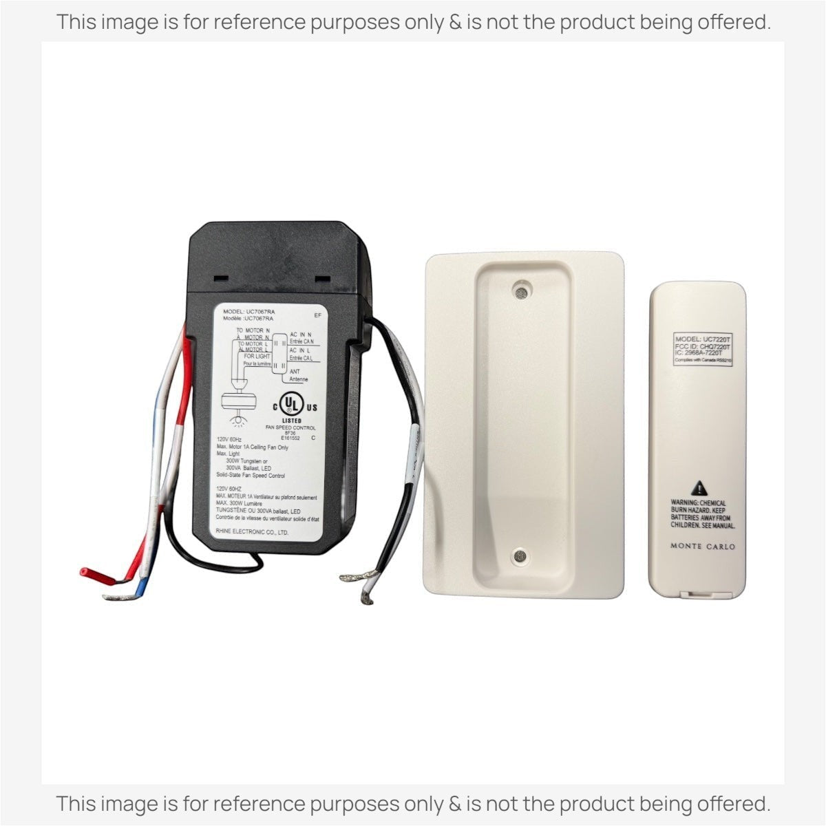 Generation Lighting / Monte Carlo NEO Indoor White Hand-Held Transmitter/Receiver Remote Control - MCRC1