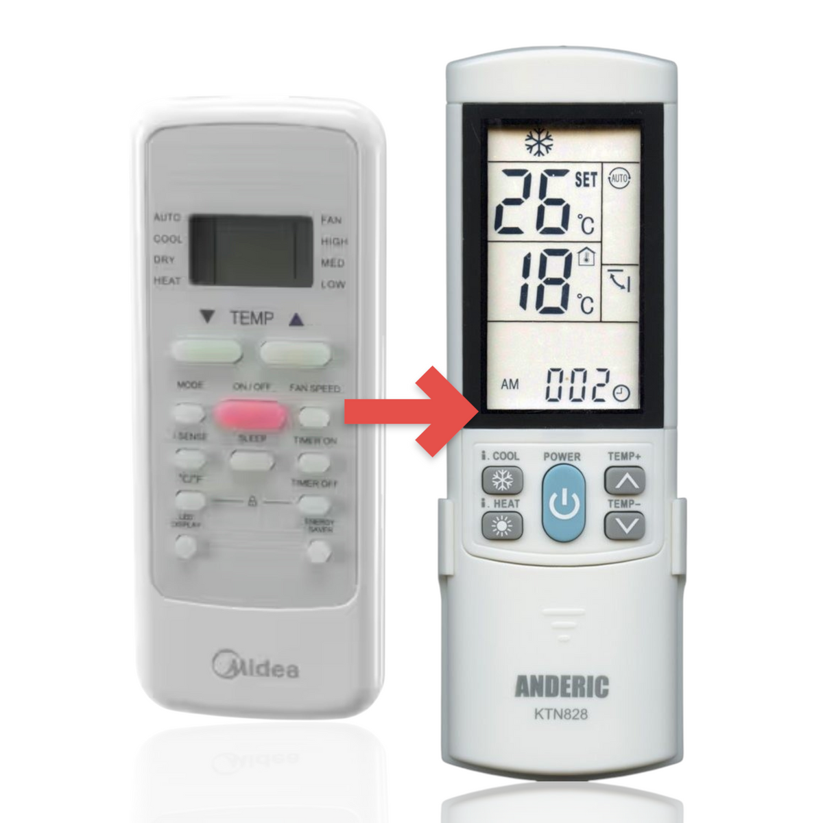 Midea 17317000A57945 Air Conditioner Remote Control