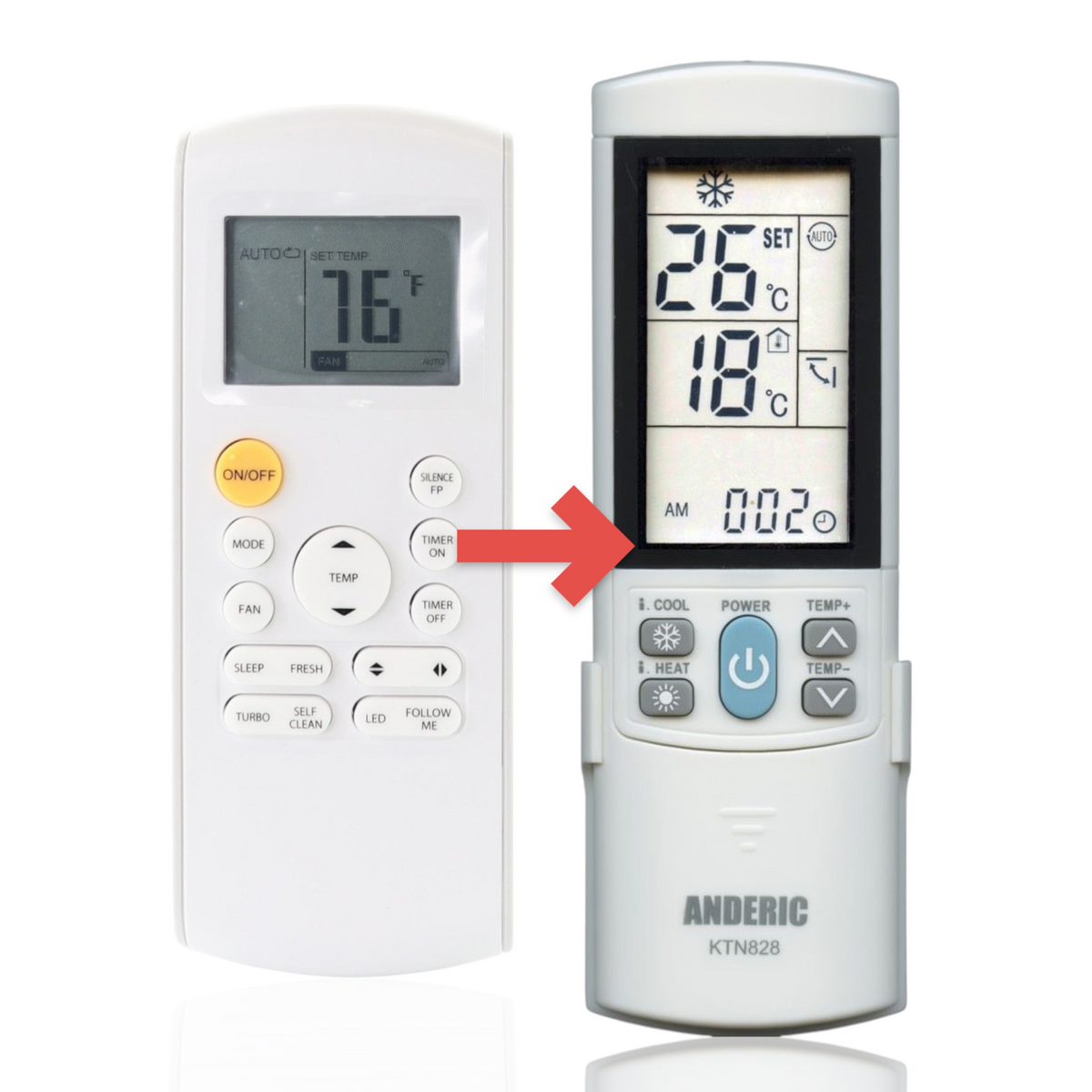 Lennox Y7708 Mini-Split Air Conditioner Remote Control for Lennox AC Units | LCD screen - Y7708