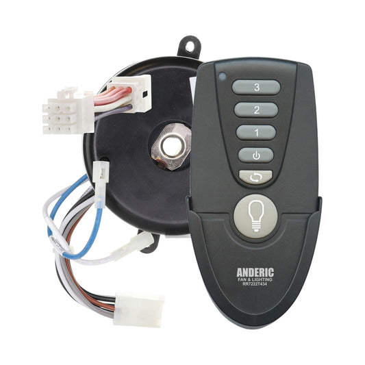 Anderic MR77A-MOLEX-KIT Replacement Ceiling Fan Remote Control Kit - MR77A, RR7222T434, MOLEX-AMP-ADAPTER