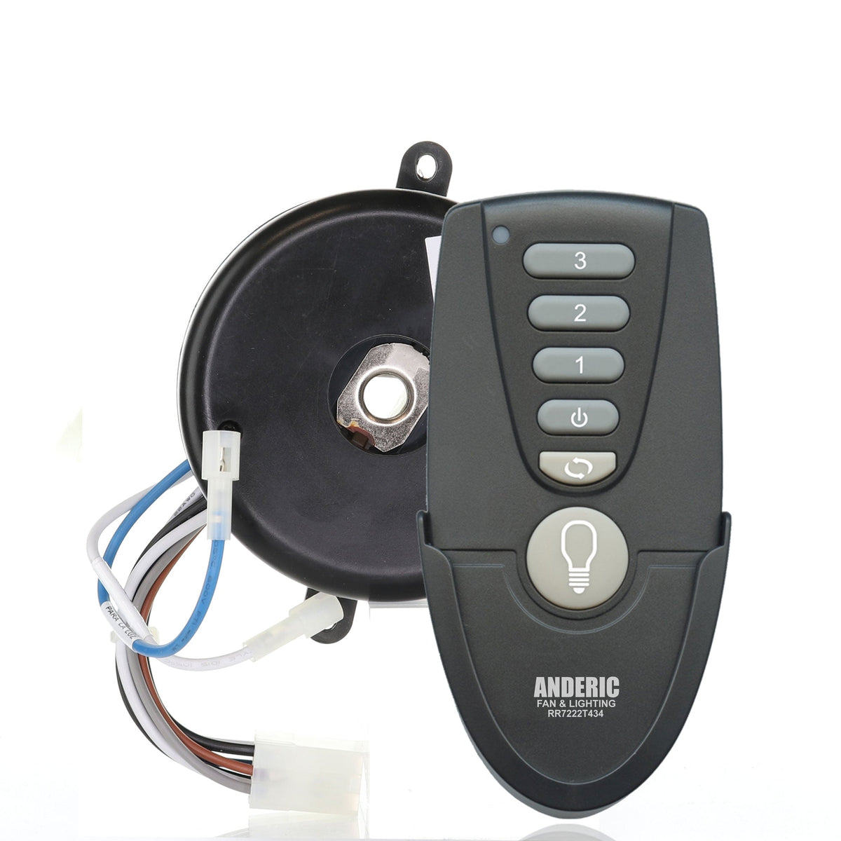 Anderic Substitute for Hunter 85069 IN2TX27 Ceiling Fan Remote Control [MR77A-RR7222T434-KIT]