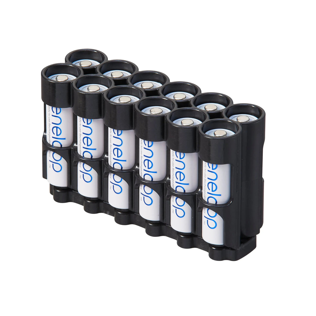 Magnetic AA 12 Pack Strip With Cradle