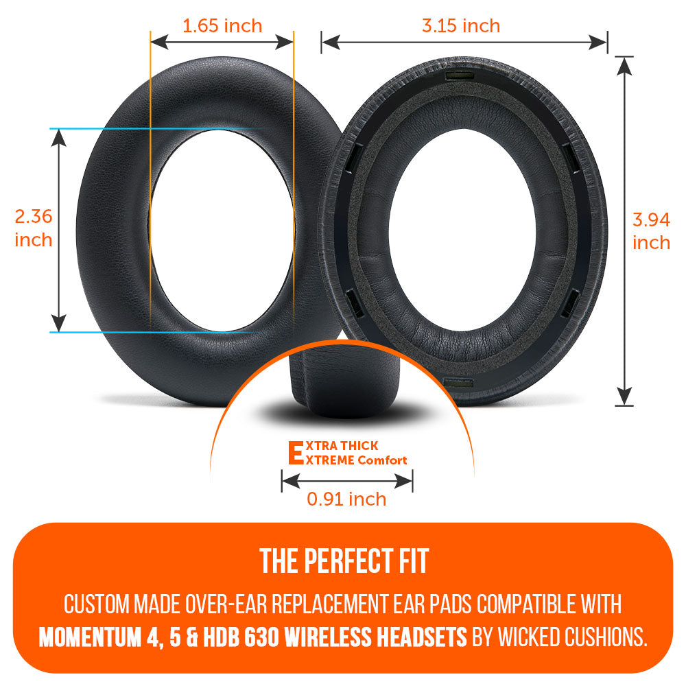 Sennheiser Momentum 4 & HDB 630 Earpads - WC PadZ Momentum 4 & HDB 630