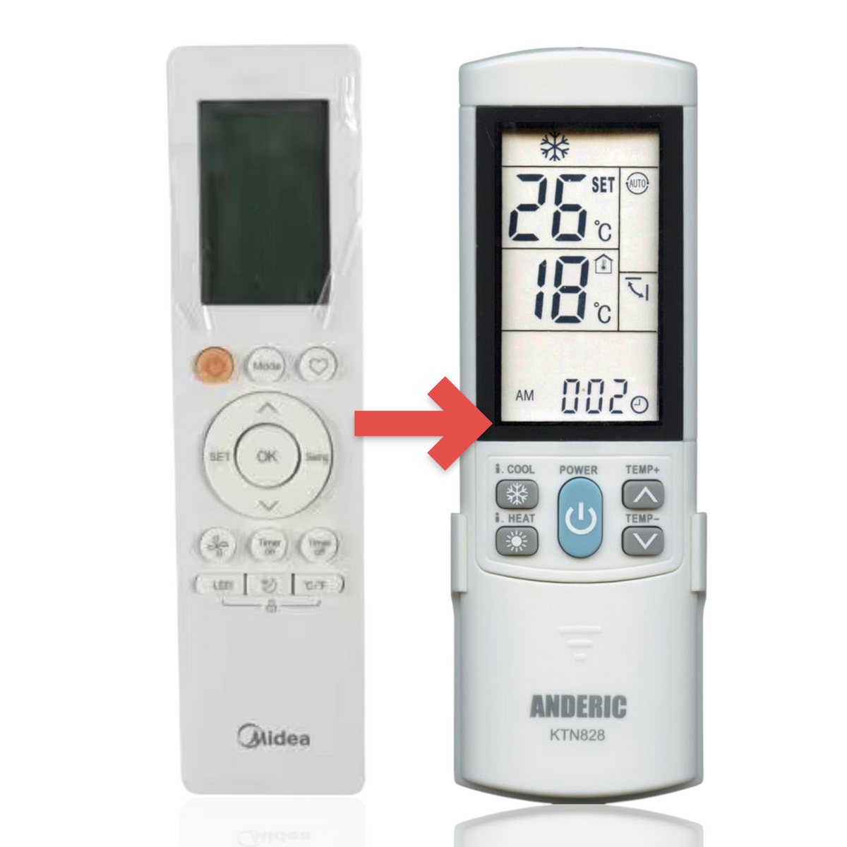 Midea 17317000A60047 Air Conditioner Remote Control