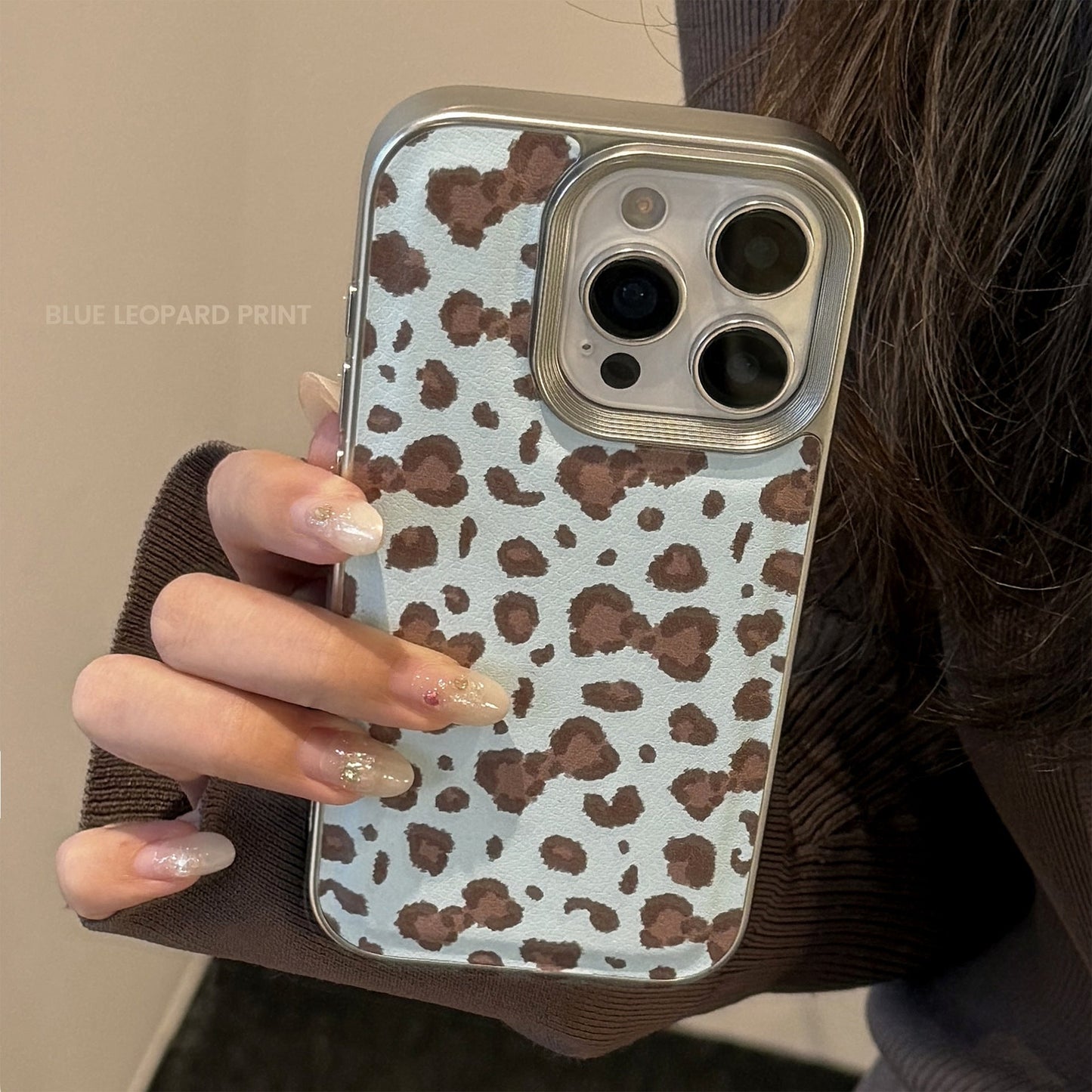 Vintage leopard print bow iPhone 17 case 16promax leather 15 for iPhone13 silver edge 11 hard