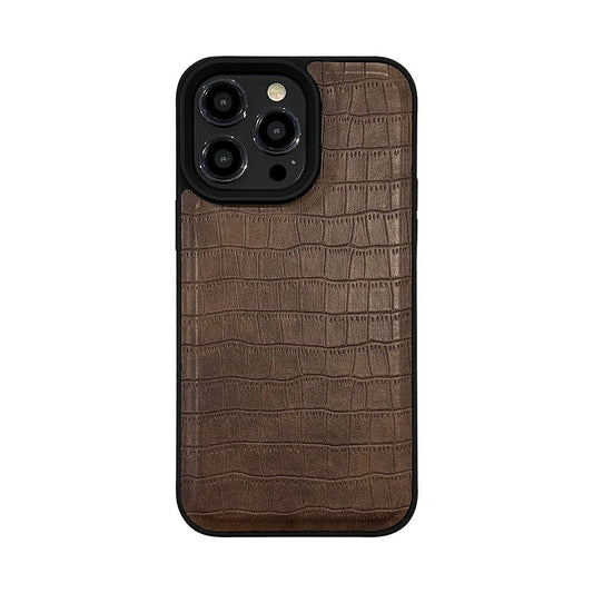 Alligator leather pattern 15 Apple 16 mobile phone case 17promax retro premium style 12 for iPhone13 personality trend
