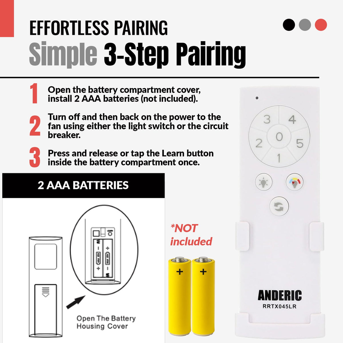 Home Decorators Collection TX045-LR Ceiling Fan Remote Control