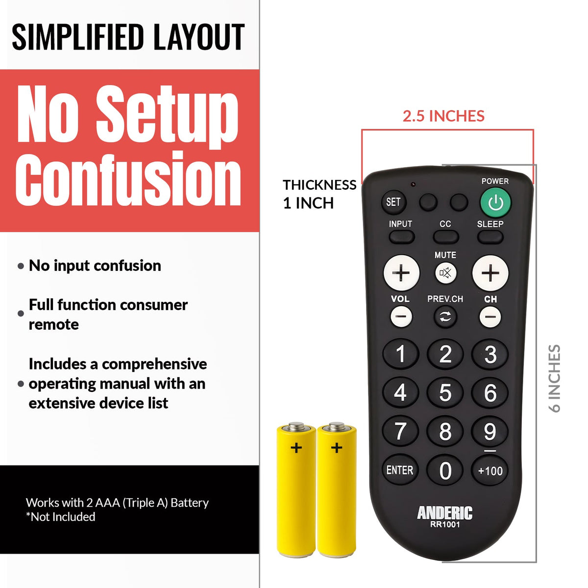 Philips ZN110 1-Device Universal Remote Control
