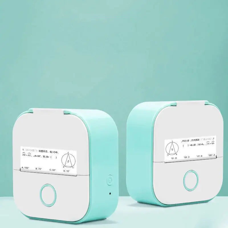 Portable Mini Thermal Label Printer Home Photo Printer Student Wrong Q ...