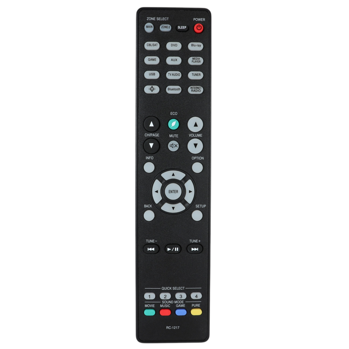 Anderic RC-1217 Replacement Receiver Remote Control for Denon 30701028000AD, AVR-X1500H, AVR-S750H