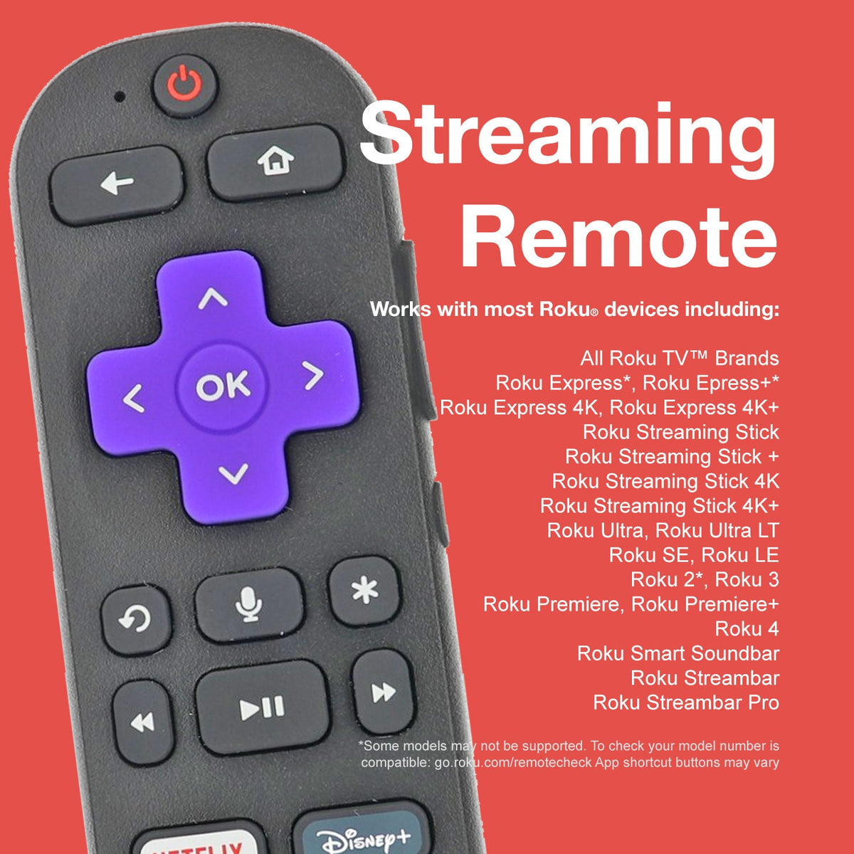 Roku RC-AL2 Streaming Stick Remote Control | Voice | RF - 3226000284