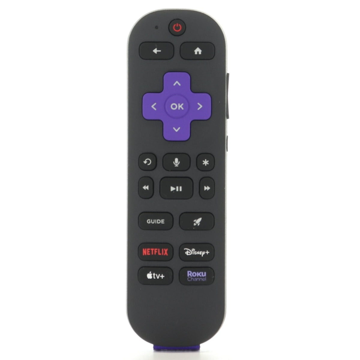 Roku RC-OS1 Roku Streaming Remote Control - Pro 2nd edition | Backlighting | Voice | Rechargeable | Netflix | Disney+ | Apple TV+ | Roku Channel - 3026000194