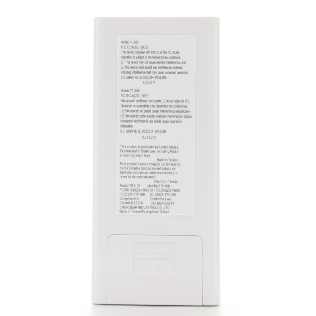 Minka-Aire 3-Speed 256 Bit Handheld Ceiling Fan Remote Control - White - RCS213, TR110A, KUJCE10007