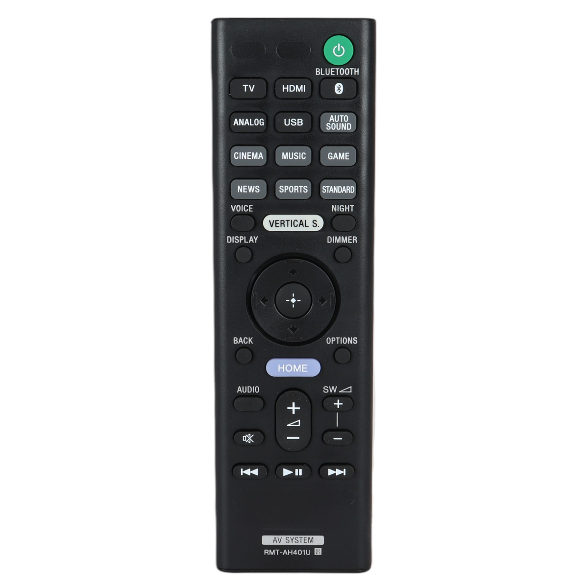 Sony RMT-AH401U Sound Bar Remote Control for HTX9000F - 1-493-354-11