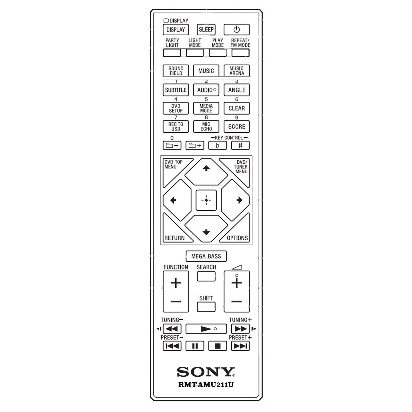 Sony RMT-AM211U Home Audio System Remote Control - 149319411 - RMTAM211U