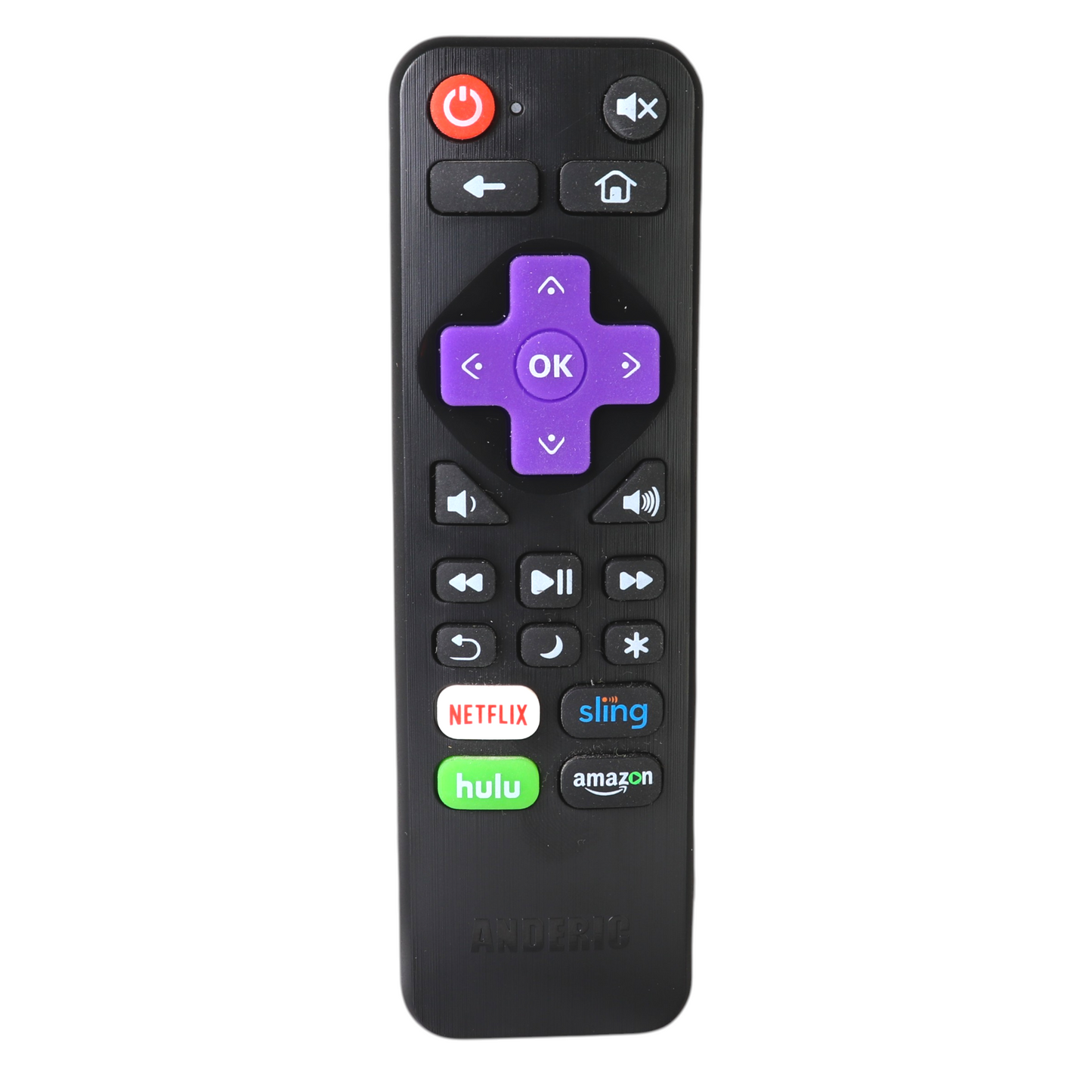 Anderic RRLC18 Replacement TV Remote Control for Sharp, Hisense, Proscan Roku-Enabled TV's | No programming | No Voice Function