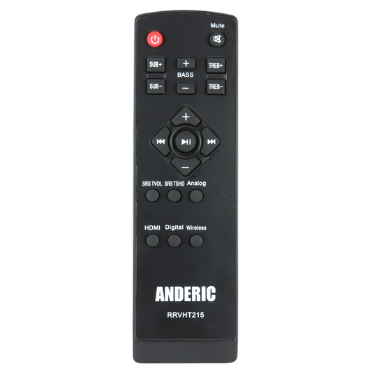 Anderic RRVHT215 Sound Bar Remote Control for Vizio VHT210, VHT510, VHT215, and Others